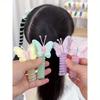 4/2 Pcs/set Mixed Colour Butterfly Telephone Wire Hair Rope,Girl's Elastic Hair Accessories Spiral Hair Rope Set Cute and Sweet