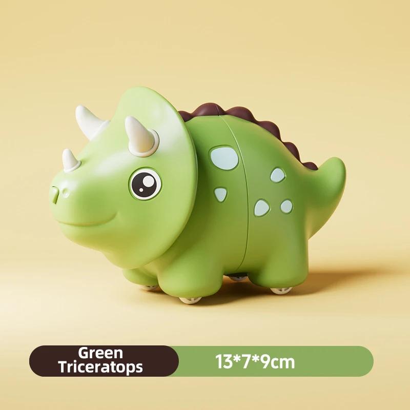 Ovly Children's Pop Out Pop Tube Dinosaur Sliding Toy Collision Transformation Car 1-3 Years Old Toddlers Learn To Climb Toys