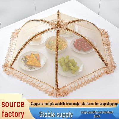 Складной чехол для еды Shuwan, устойчивый к насекомым - Дышащий, пыленепроницаемый и защищающий от мух зонт для домашней посуды