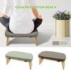 Портативная скамья для йоги Складной бамбуковый табурет для колен с хлопковой подушкой Эргономичный табурет для сидения Практика Молитвенная скамья Медитативный табурет