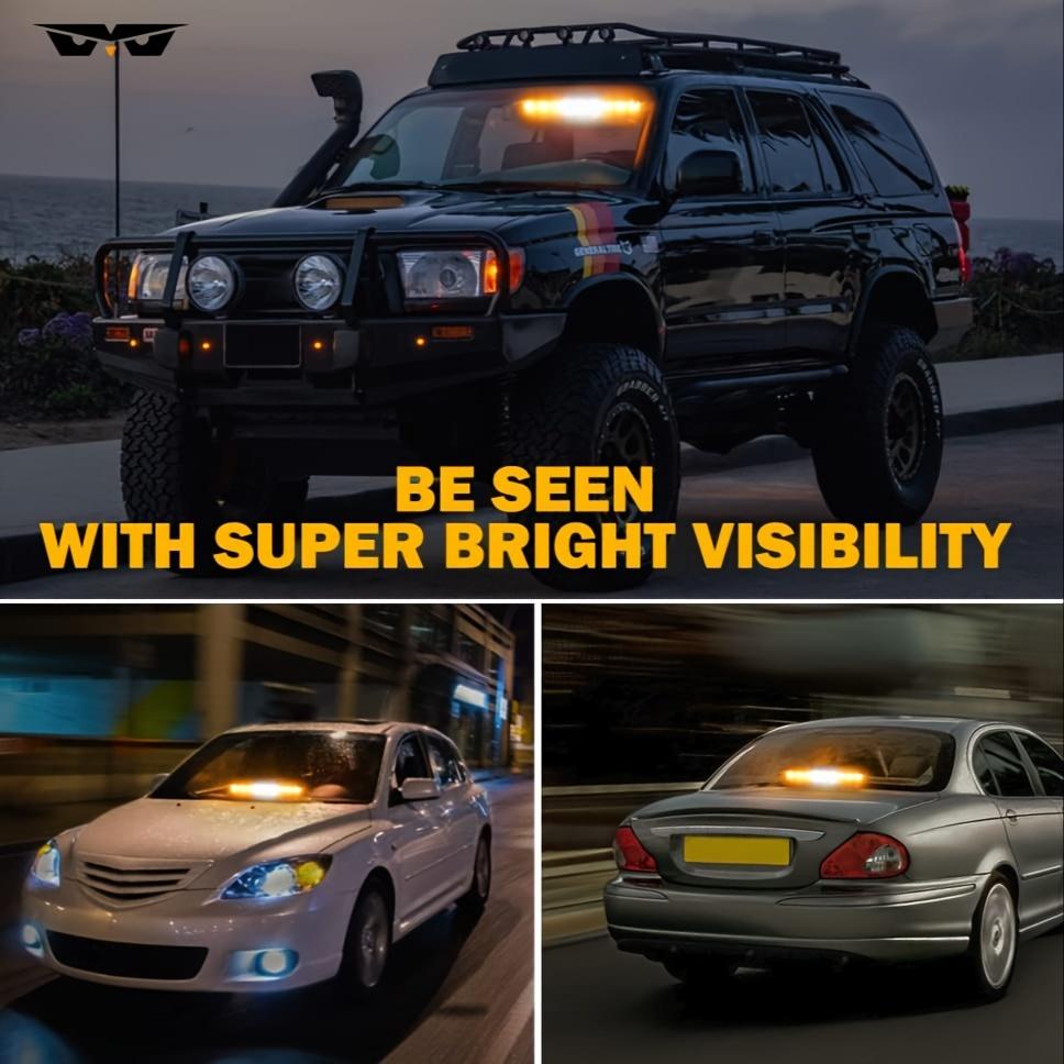 Световой индикатор дорожного советника, внутреннее лобовое стекло, светодиодный аварийный фонарь, предупреждение о безопасности, мигающий свет для строительной техники, грузовиков