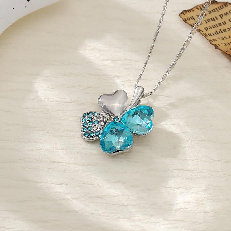 Модные ювелирные изделия, хрустальные свадебные аксессуары, ожерелье на ключицу, ожерелье «Клевер на удачу», роскошное женское ожерелье высшего качества