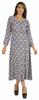 Bimba Printed Maxi Dress For Women Front Button Placket Ethnic Dress Casual Rayon