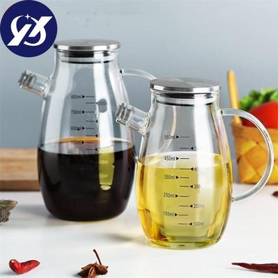 Стеклянный горшок для масла, герметичная бутылка для масла с весами, кухонный инструмент для приготовления пищи, бутылка для уксуса, соевого соуса, соусник