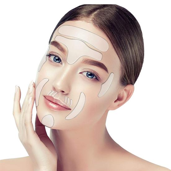 1 комплект пластырей против морщин для лица, лба, многоразовых силиконовых пластырей, ночных пластырей для лица, разглаживающих морщины, «гусиные лапки», гипоаллергенных