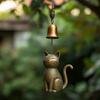 Creative Cat Wind Chime Quiet Wind Chimes Bell Decorations Pendant Wind Chimes Retro Yard Decor Hanging Memorial Ornaments