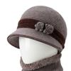 Middle Aged Elderly Mothers' Hats Women's Autumn Winter Velvet Warm Hats Elderly People's Cold Resistant Knitted Hats Elderly Women's Knitted Hats