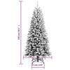 VidaXL Sapin de Noël artificiel avec neige floquée 150 cm PVC et PE345189