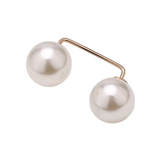 Clothes Brooch Classic Simple Graceful Fine Workmanship Fixed Clothes Simulation Pearl Pin for Dating