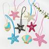3D Beaded Patch  Starfish Shells Patch Pendant Lanyard Decorative Diy For Bag Keychain Beading Applique