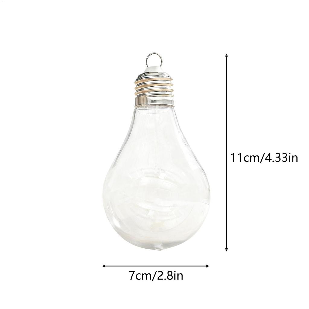 Наполняемые рождественские украшения Большое отверстие Украшения в виде лампочек Рождественская лампочка Контейнеры для конфет для подарков на вечеринку