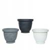 Round smooth plastic flowerpot 33 cm