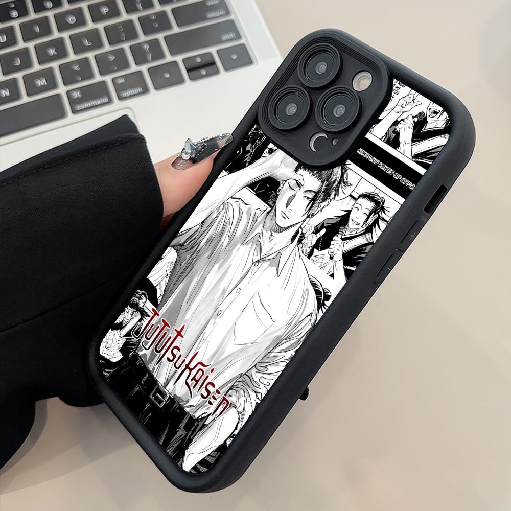Чехол для телефона Jujutsu Kaisen Geto Suguru для iPhone 17 16 15 14 13 12 11 Air Pro Max Plus Утолщенный ТПУ Цветной Чехол Роскошный Чехол
