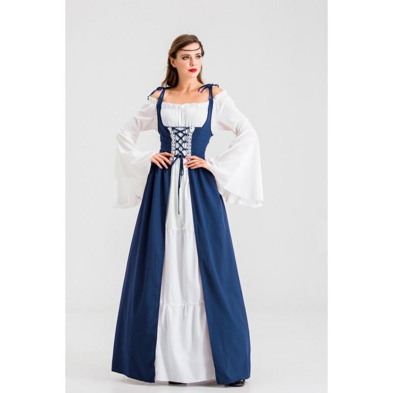 Костюм Хэллоуин Муза Королевский Двор Принцесса Королева, Ретро Королевский Сценический Костюм для Драмы