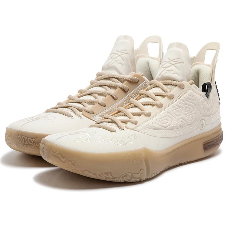 Новые 361° Joker 1 GT Амортизирующие, Нескользящие и Износостойкие Кроссовки с Низким Верхом для Баскетбола Мужские Белые с Семенами Лотоса 672511103-2