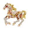 Colorful Horse Brooch Rhinestone Encrusted Alloy Horse Lapel Pin Animal Brooch Pin Outfit Accessory for Clothes Hats Bags Scarves