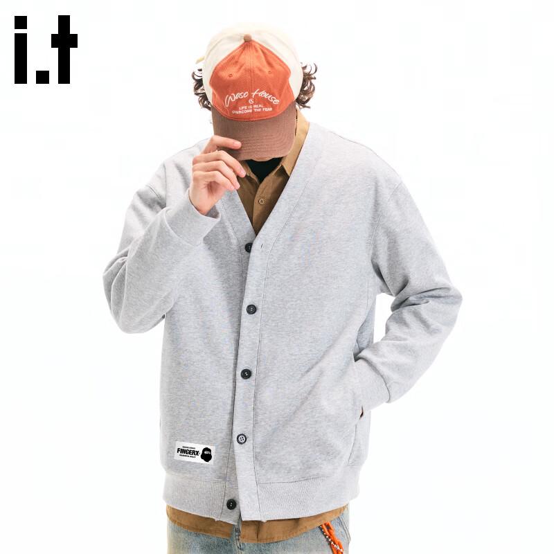 Fingercroxx Men's Japanese Style V-Neck Cardigan Sweatshirt