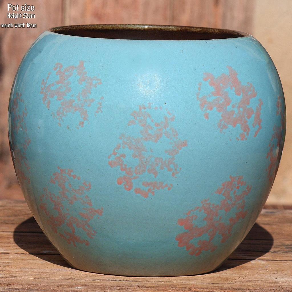 Large Retro Coarse Pottery Ceramic Flower Pot - Breathable, Indoor Green Plant Pot for Bougainvillea and Orchids