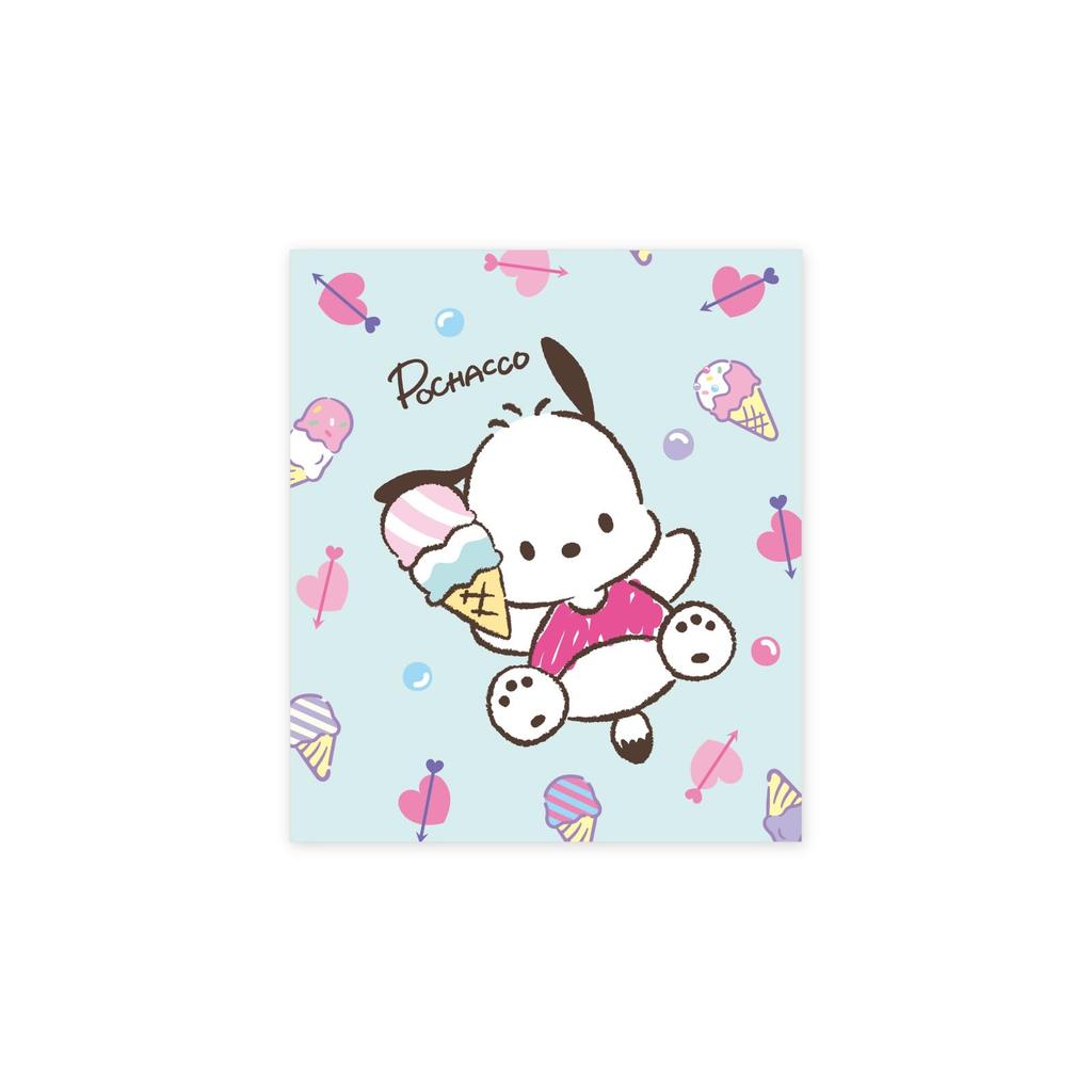 White Clover Pochacco Sanrio Characters Dancing Stone Necklace Pendant, Open Heart, Silver, 925 Sterling Silver, Cubic Zirconia, SAPOC-N005RD