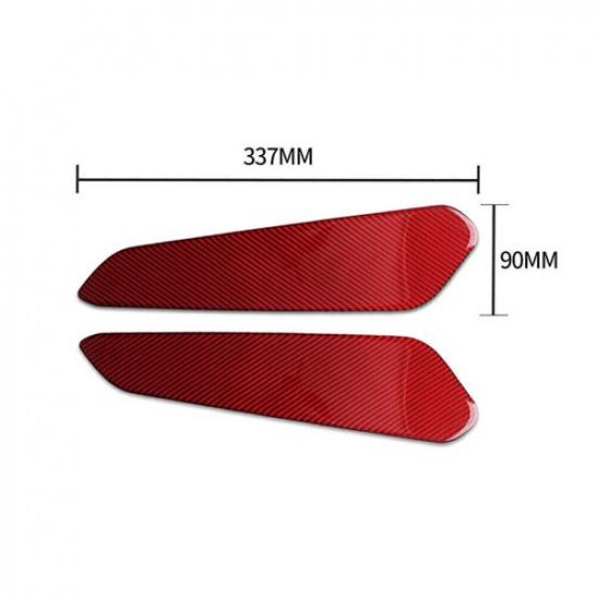 Red Carbon Fiber Gear Shift Panel Side Decal Trim Cover For Porsche Macan 15-19