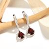 Fashion Drop Design Natural Garnet Earrings Trend Delicate Elegant Jewelry for Women's Anniversary & Birthday Gifts