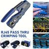 1 шт. RJ45 8P Проходной Инструмент для обжима - Все-в-одном Менеджер Ethernet-кабелей для Cat5 Cat5e Cat6 Cat6a Инструмент для обжима Ethernet-кабелей