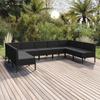 Day and Night - Day and Night Garden Furniture Set 9 Pieces and Black Synthetic Rattan Cushions