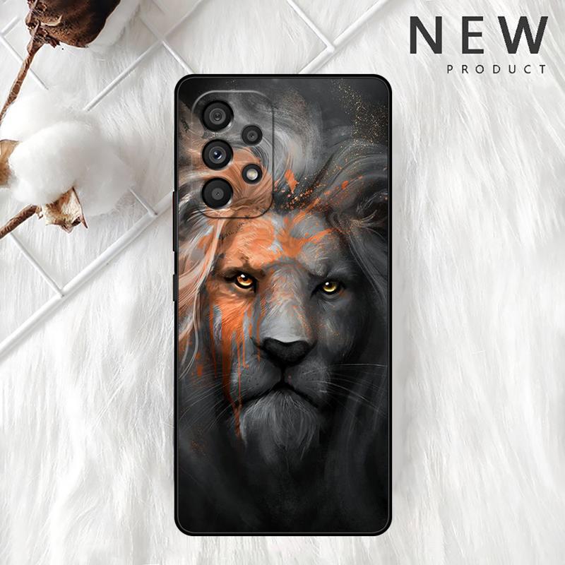 Чехол с изображением волка и льва для Samsung Galaxy A54 A52 A14 5G A53 A12 A13 A71 A23 A34 A33 A21s