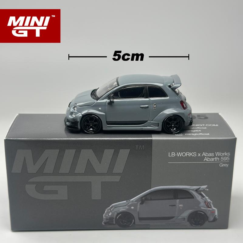 AAYS1 MINIGT 1:64 Abarth 595 LB-WORKS x Abas Works Grey alloy car Model 995