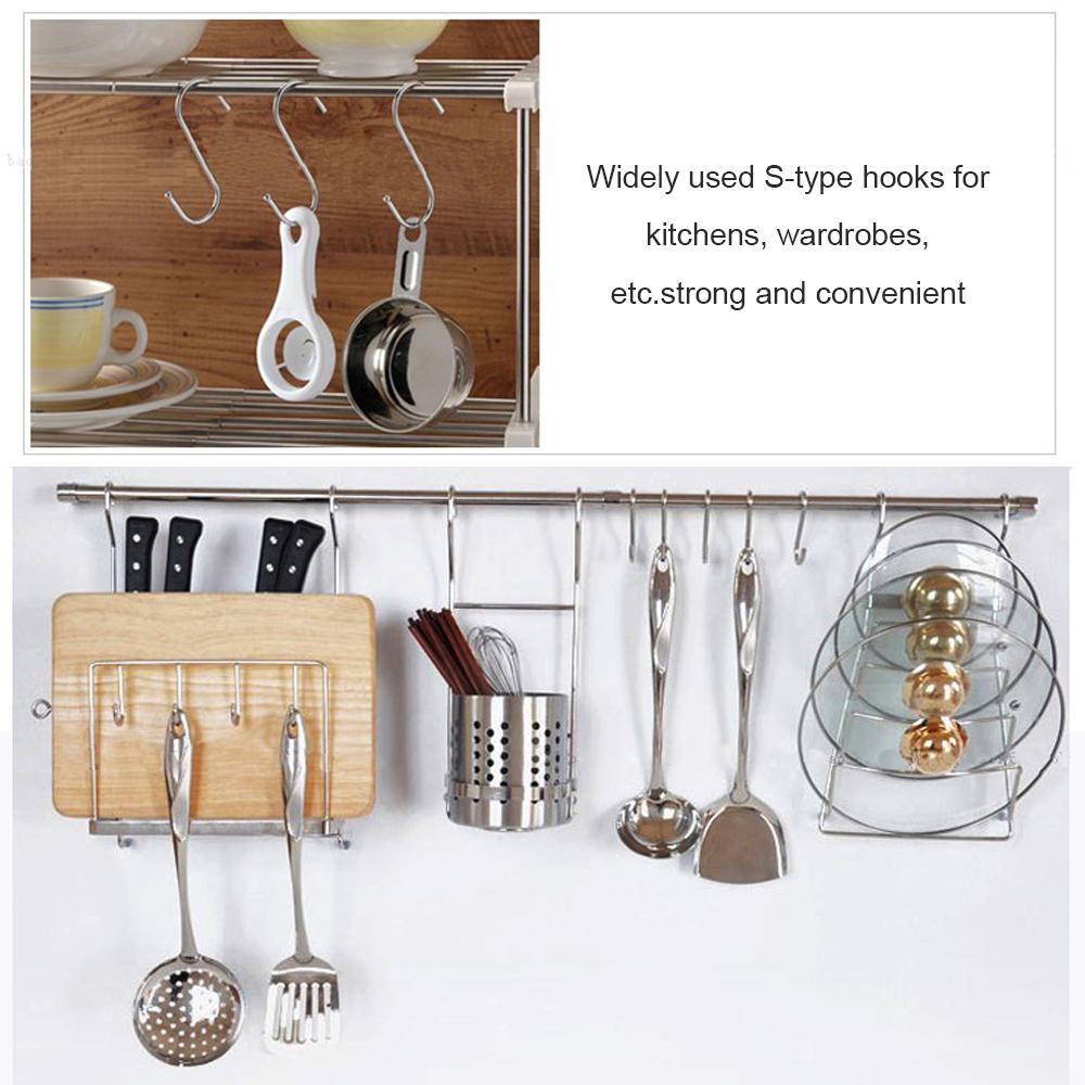 Крючки-шармы крючки для кухни подвесные крючки вешалки S-образные прочные 1 шт круглые для дома и офиса подвесные крючки вешалки