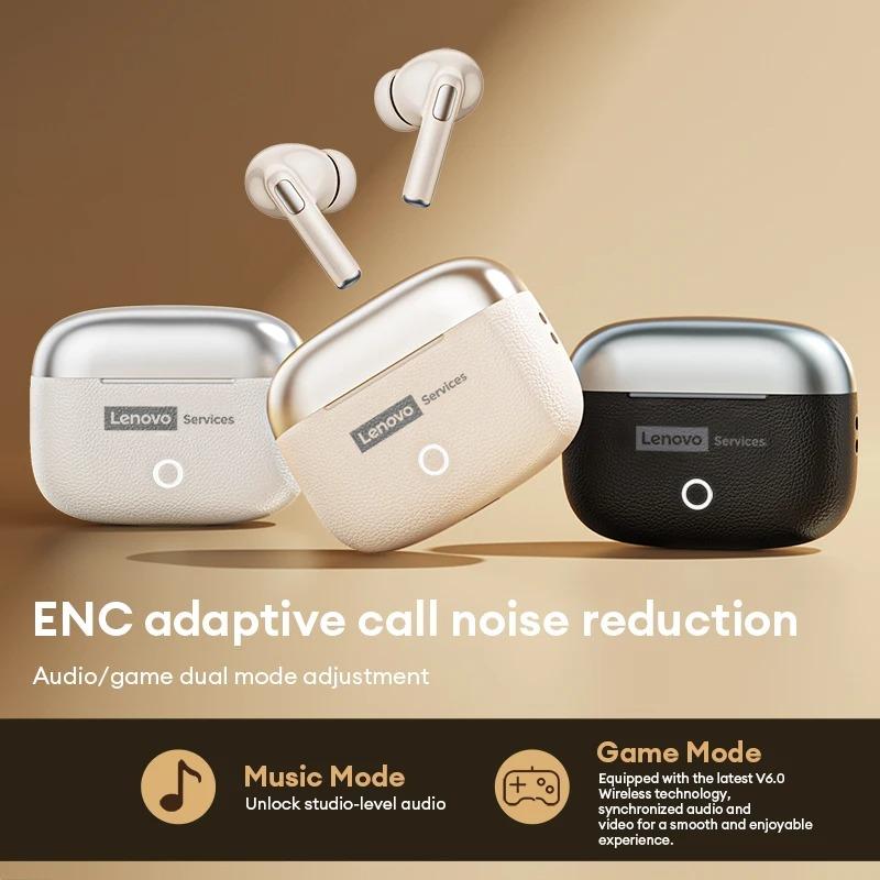 НОВЫЕ беспроводные Bluetooth-наушники Lenovo LE221 с Bluetooth 6.0, ENC шумоподавлением, TWS-наушники, 24 часа работы от аккумулятора, наушники с микрофоном