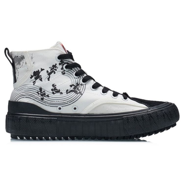 Li Ning Disney Collaboration Series High-Top Skate Shoes Women Skate Shoes Phantom-Black AGCR180-5