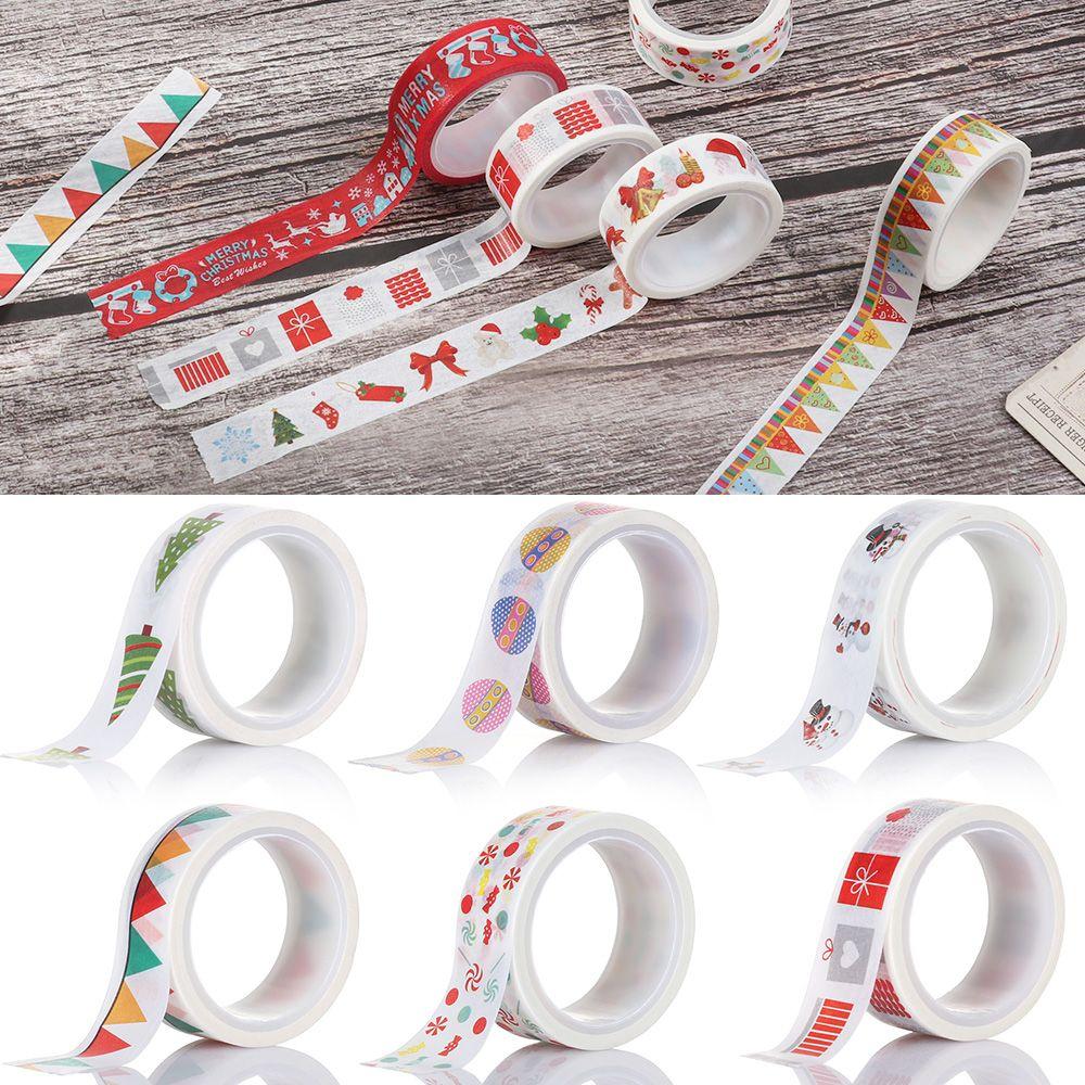 Sticker Scrapbooking Snow Deer Christmas Decor Tape Sticky Paper Masking Tape Christmas Tree