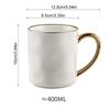 400 мл керамические кофейные чашки легкие роскошные креативные золотые кружки для воды кружка для завтрака овсянки молока сока офисная бытовая посуда для напитков