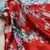 200*150cm Printed Simulated Silk Satin Fabric Kimono DIY Sewing Floral Fabric Home Furniture Decoration Material Cloth
