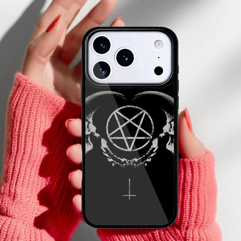 Satanic Pentagram Baphomet Phone Case for iPhone 17 Air 16e 15 14 13 Pro Max Back Cover for 12 11 Pro Coque