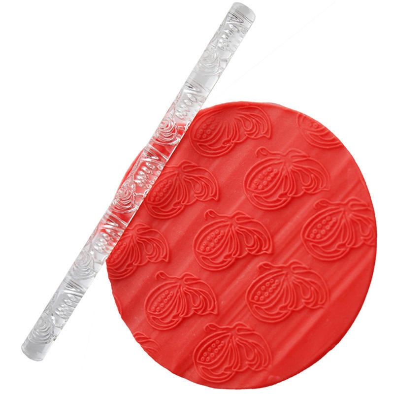 Тиснение акриловая скалка помадка сахар ремесло торт инструмент для украшения выпечки