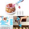 Cake Decoration Tool Kit with Piping Bags and Stainless Steel Tips for Baking Icing Buttercream Flowers and Dessert Decorating