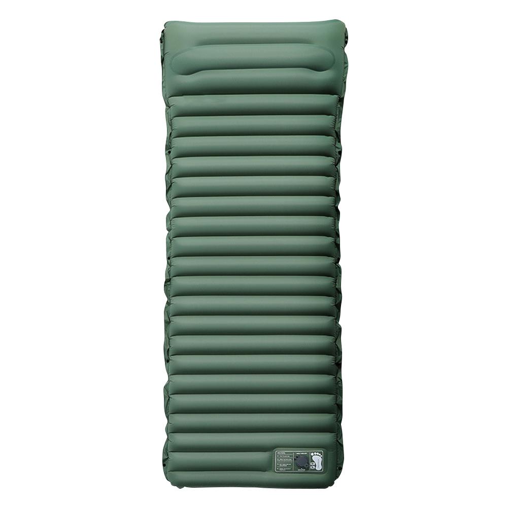 Сверхлегкий туристический коврик 10 см с ножным насосом и подушкой Надувной матрас для кемпинга Водонепроницаемый Легкий Воздушная подушка для пеших походов и треккинга