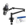 Smatree [Metal] Microphone Stand Tabletop MV7 Podcast Microphone, AT2020USB + Microphone Arm Stand At2020 Microphone Stand Compatible with Smartphones