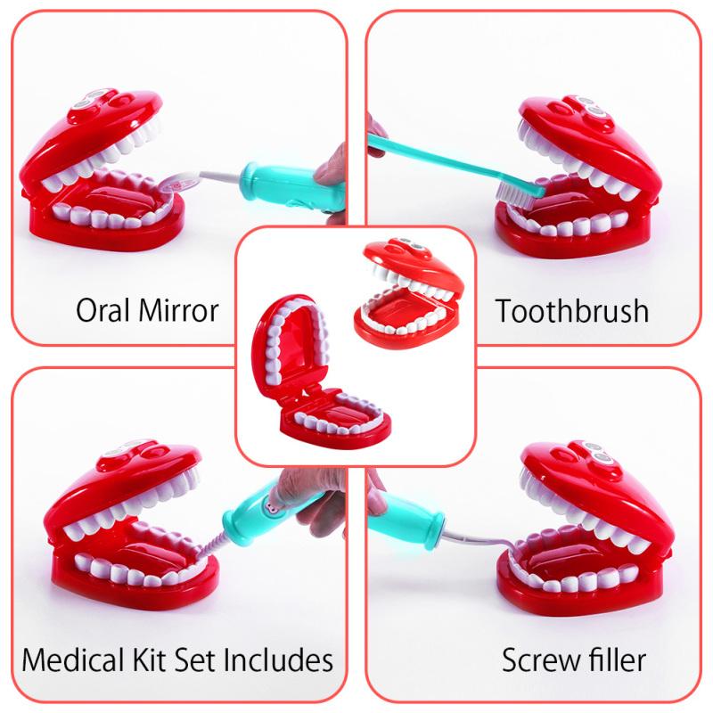 Горячий! 20 шт./компл., детский набор врачей для мальчиков и девочек, ролевые игры, набор медицинских стоматологов, подарочная игрушка, игра
