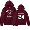 Толстовка с капюшоном «Волчонок» Beacon Hills Stilinski 24 Lahey McCall Пуловер с капюшоном для телешоу Толстовка с капюшоном в стиле хип-хоп Уличная одежда Топ