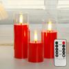 3Pcs Flameless Candle LED Night Lamp with Remote Control Flickering Flame Effect Battery Operated Candles Party Decorations