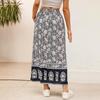 Women Maxi Skirt High Waist A-Line Style Floral Print Long Skirt Loose Fit Design Summer Skirt Work Leisure Daily Wear