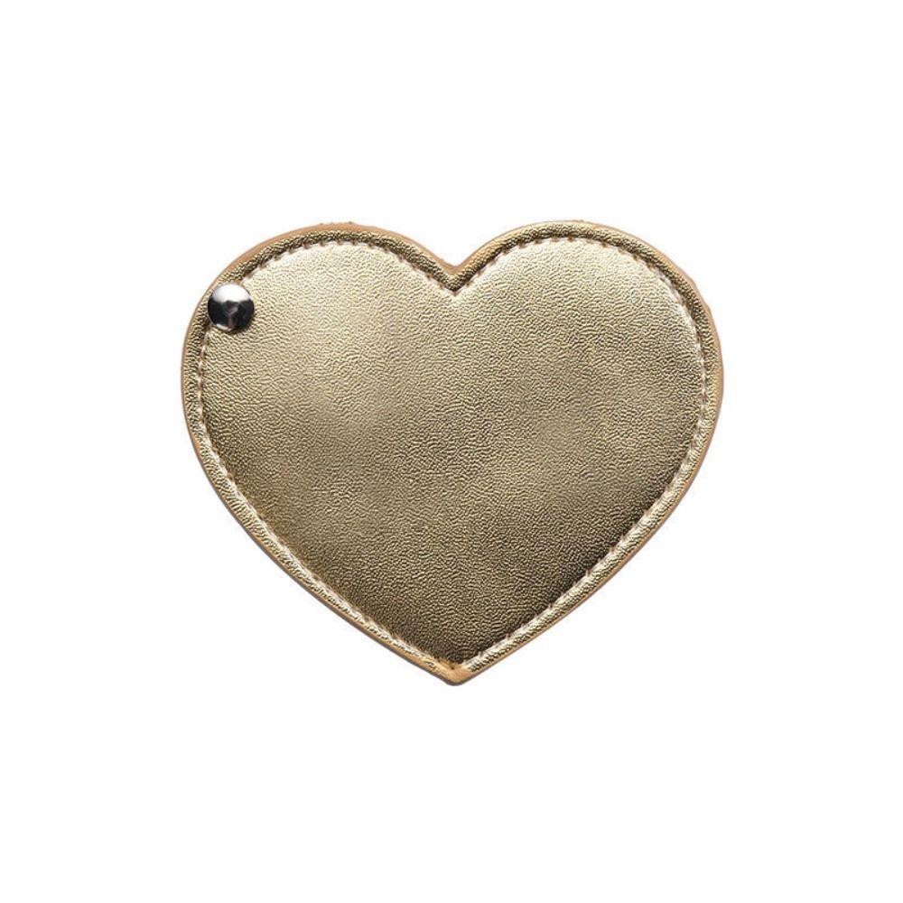 Компактное зеркало сплошного цвета в форме сердца, портативный инструмент для макияжа, мини-зеркало для макияжа для женщин