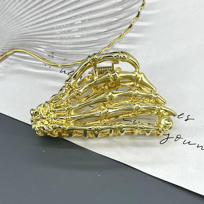 Металлический скелет в стиле панк, заколки для волос в виде когтей, винтажные зажимы в виде акулы, аксессуары для Хэллоуина, заколки для волос в виде краба, ювелирные изделия, заколки, подарки