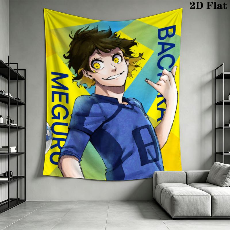Meguru Bachira anime1 Wall Tapestry Aesthetic Wall Hanging Printed Fabric Blanket Decorative Tapestries for Bedroom Living Room Home Decor