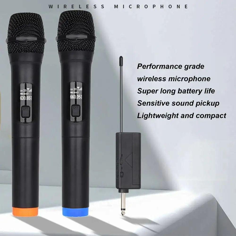 Профессиональный ручной микрофон, одинарный/двойной, для караоке, беспроводной микрофон, наружное руководство