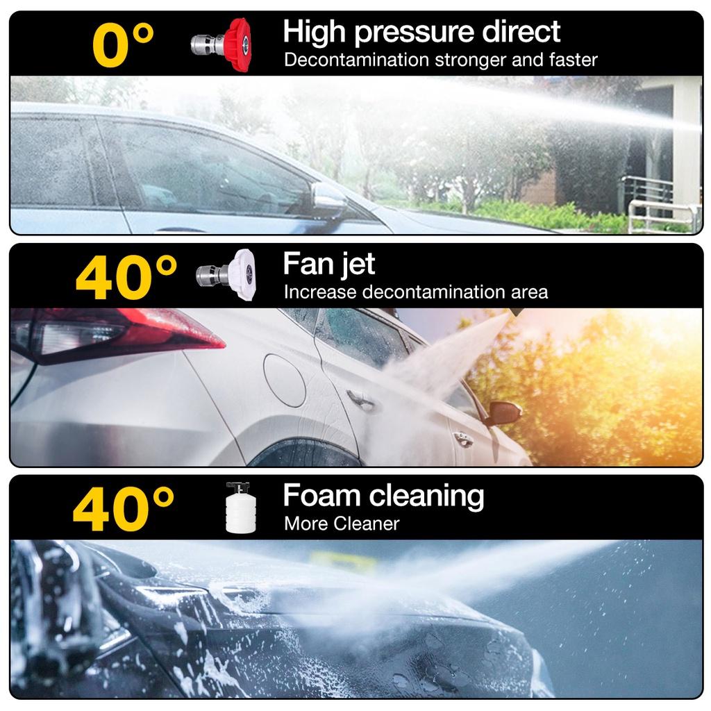 1500W Cordless High Pressure Car Washer Spray Water Gun Portable Car Wash Pressure Cleaner Cleaning Machine