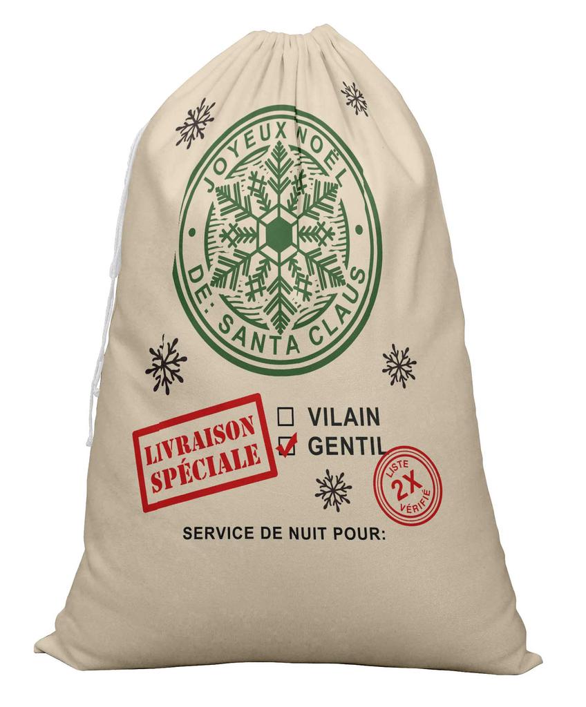 Printtoo Упаковка из 2 специальных рождественских мешков со шнурком, очень большого размера, для многоразового хранения рождественских подарков, 27x20 дюймов